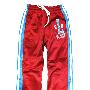 6-12岁男童 大童运动长裤 两侧蓝白镶边款式 个性脚口设计 红色
