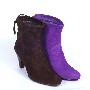 【VEECL伊索】时尚简洁绒面短靴 HW09004-1A/B 棕色、紫色