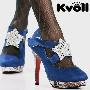 〓实拍〓韩国Kvoll圆头镶钻星星超高跟单鞋★D3649蓝色