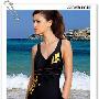女士泳衣 号手新款连体三角裙式超显瘦欧版泳装88101黑+金色
