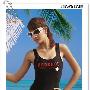 女士泳衣 号手品牌高档新款连体平角连体游泳装88422黑+大红色