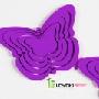 鹿游记创意紫色蝴蝶立体墙贴纸 墙贴 墙饰 装饰设计 创意家居