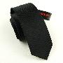 纯黑色细条纹6cm韩版休闲领带 IFSONG ZDT177