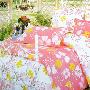 豪美家纺 全棉斜纹环保印花四件套--清新怡人-红