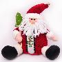 欧洲外贸Merry Xmas布艺刺绣坐姿圣诞老人☆圣诞礼品礼物