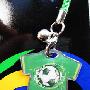 南非世界杯FIFA足球饰品杯绿色球衣手机吊饰