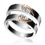 梦克拉18K彩金钻石结婚戒指穿越时空的爱(女戒)(带证书) 钻石戒指