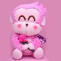 Kapo猴正版正品可爱39CM紫红色抱玫瑰花坐姿卡宝猴|汉祥礼品