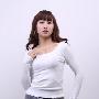 2010韩版新款 米娜推荐纯色正反两穿UV领长袖针织毛衣打底衫