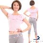 皮尔瑜伽 2010春夏新款瑜珈服短袖分裤套装01308M粉+01700M灰/粉