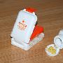 日本定制生产 三层折叠小药盒 橙白相间个大格7个中格