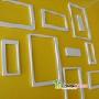 鹿游记时尚白色创意长方形立体墙贴纸 壁饰 装饰材料 家居设计