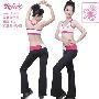 完美体现09新款排汗透气健身运动肚皮舞瑜伽服8127白+粉+黑