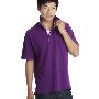 LESMART经典马球POLO衫 采用40支合股纱 短袖T恤 底部白色领 深紫