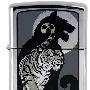 Zippo 打火机 月夜太极虎 镜面彩印 21163