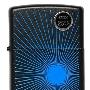Zippo 打火机 蓝光四射 黑哑漆 24150