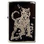 低价促销送火石 Zippo 打火机 吉祥黑冰虎 21025