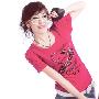 【乔安】-时尚休闲短袖T恤YLYN-928 玫红