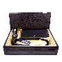 POLOMEISDO高級木制新穎皮具禮盒二件套(P11-12黑色/酬賓價)