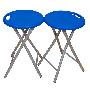 好事达圆形带孔钢塑折椅6596(蓝色 2个装)