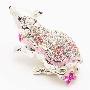 Royal-俄罗斯彩锡镶钻时尚可爱小老鼠首饰盒170粉红色