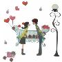 燚龙雅尚时尚墙贴-甜甜的吻(ZS-058)(赠儿童身高尺一张)
