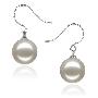 真珠风尚-925银贝壳珍珠耳环-白色经典款