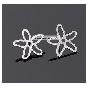韩国Angel-宋惠乔的银色磨砂面五朵花耳针/耳环-韩国设计
