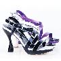 伊索|X系带真皮凉鞋 V0HH-012 黑/白/紫色