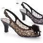 2010时尚爆款 高贵典雅 镂空鞋面水钻绒球装饰粗高跟凉鞋 RL341