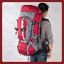 CROSS 穿越全能登山包徒步包旅行包背包野营户外包 65L+10 锈红