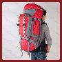 CROSS 穿越徒步包登山包旅行包野营户外包背包 50L+10 红色