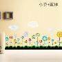 韩国DIY墙贴 手绘装饰贴 可爱卡通花草贴 背景田园小花