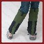 CARAVA Dermizax 顶级防水透气面料两层压胶雪套绑腿裤套护腿绿色