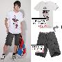 originalboyman 2010夏季新款时尚休闲 套装 二件套10S38004-1