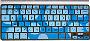 iSkin ProTouch Vibes 台式机通用键盘膜 彩色印刷版-蓝色