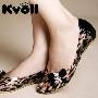 〓实拍〓韩国Kvoll水晶皮个性圆头水钻平跟单鞋★D3973黑色