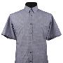 UCLA 2010夏款行政系列灰色细条纹印花短袖衬衫