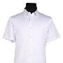 UCLA 2010夏款行政系列白色提花条纹短袖衬衫
