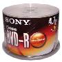 索尼（SONY）DVD-R 16速 4.7G 桶装50片 刻录盘