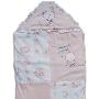 台湾小素材 坑条绒两用抱被抱毯睡袋 粉色