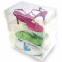 【继红】创意家居 四个装时尚女式透明鞋盒(30*18*10cm)