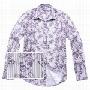 洛兹法雷德男士全棉修身印花长袖衬衫 紫色 956411844