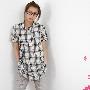夏季新款 韩版时尚百搭 学院 休闲长款 格子套头衬衫 G127-2
