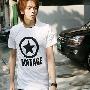 2010 日韩热卖 简约街头风帅气五角星印花短袖T恤DT8P25