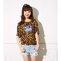 韩国品牌时尚豹纹个性T恤A01_GT5198
