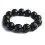 [jewelry8zone珠宝]天然墨玉圆珠手链18mm13粒珠10041805-7001