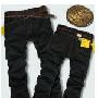 LEE 春季香港专柜独特针织样式黑色直筒牛仔裤 232