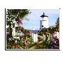 阿卡手工 法国进口十字绣 套件 风景 灯塔花园二 14ct小格