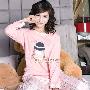 雪俐2010宅女宅生活可爱长袖纯棉睡衣家居服2803